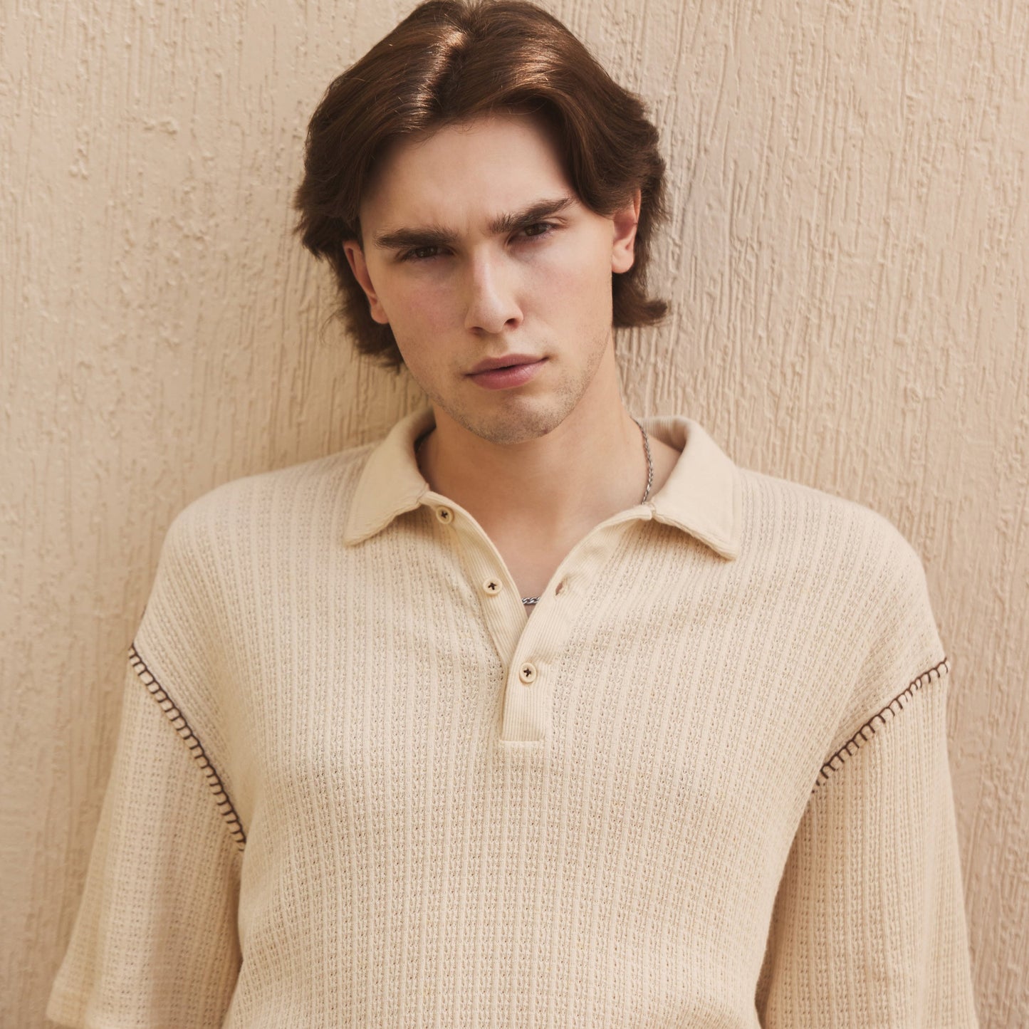 Waffle Polo T-shirt