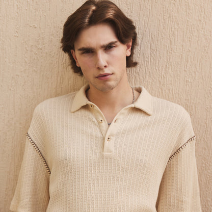 Waffle Polo T-shirt