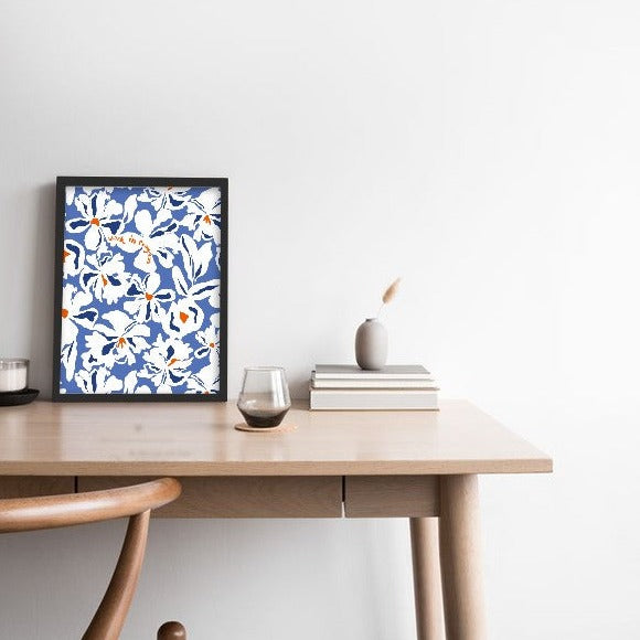 Blue Tulip Print