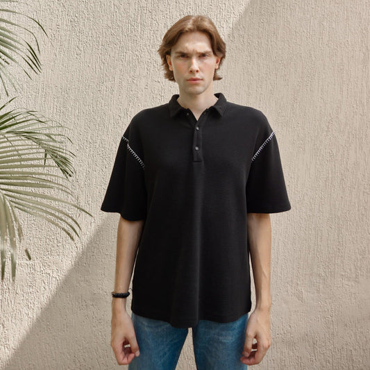 Waffle Polo T-shirt