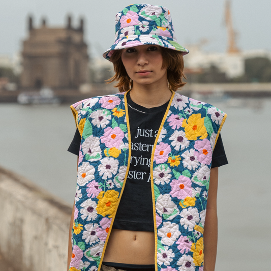 Quilted Printed Vest